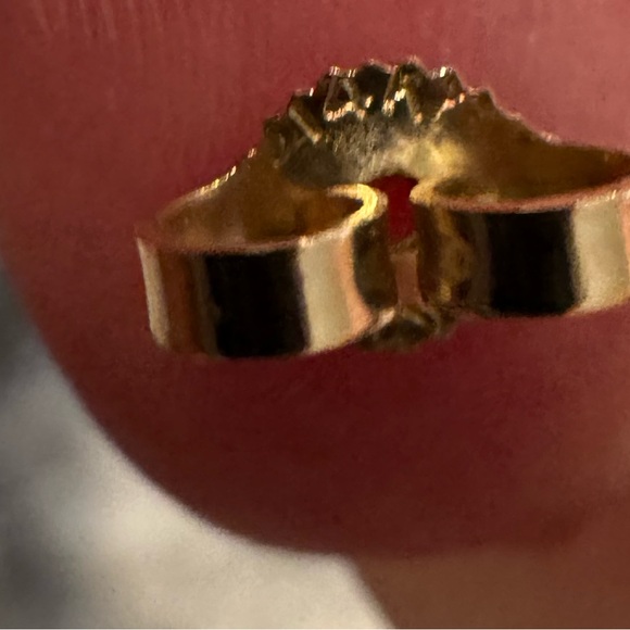 Gold Cultured Pearl and Diamond Earrings - Picture 6 of 8